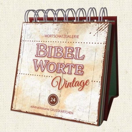 Miniaufstellbuch Bibelworte Vintage