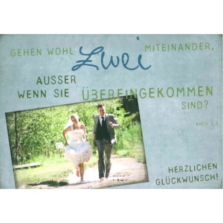 Postkarte zur Hochzeit