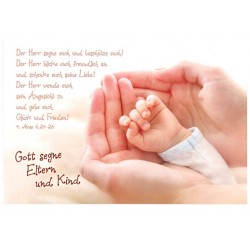 Faltkarte zur Geburt - Hände