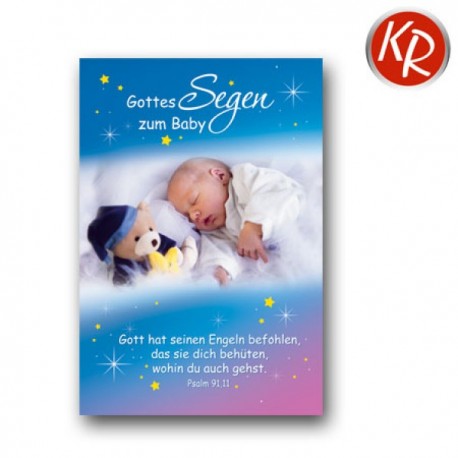 Faltkarte zur Geburt - Schlafendes Baby