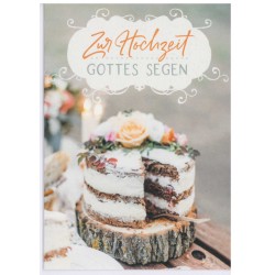 Faltkarte zur Hochzeit - Kuchen