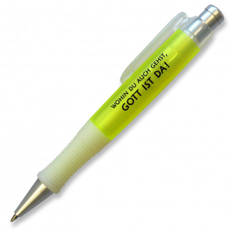 Kugelschreiber "Wohin du auch gehst ..." gelb
