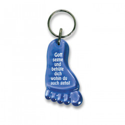 Schlüsselanhänger Fuß - blau