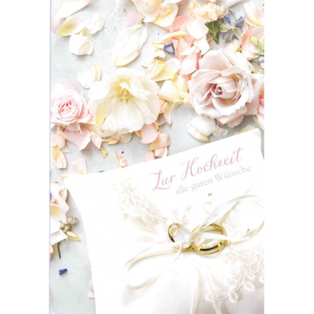 Faltkarte zur Hochzeit - Streublumen