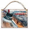 Holzschild: Focus on the Saviour