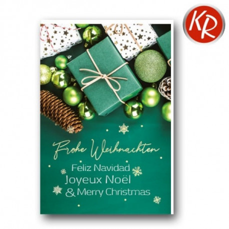Faltkarte zu Weihnachten - Grünes Päckchen