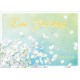 Postkarte zum Geburtstag - Weiße Blüten