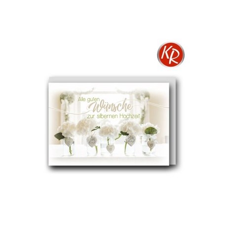 Faltkarte zur Silberhochzeit