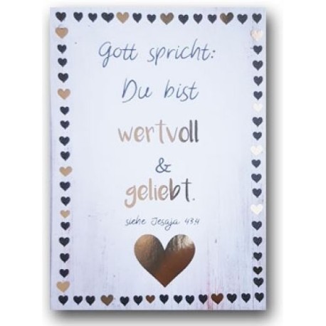 Postkarte - Du bist wertvoll