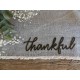 Metallschriftzug "thankful" - klein