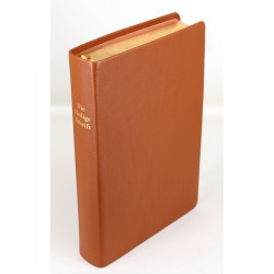 Schreibrandbibel, größere Ausgabe, hellbraun, Leder, Rotgoldschnitt