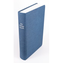 Schreibrandbibel, größere Ausgabe, Leinen, blau