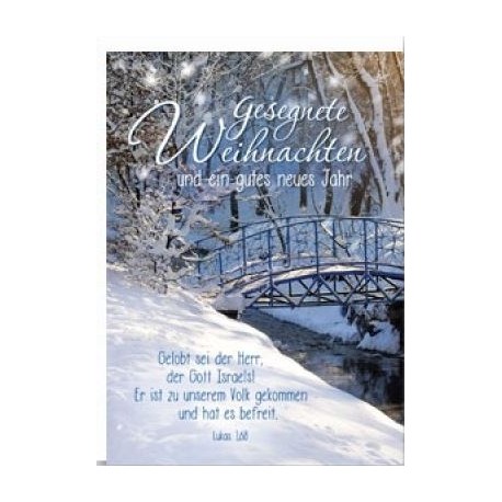 Faltkarte Weihnachten/ Neujahr -Brücke