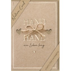 Faltkarte zur Hochzeit - Hand in Hand