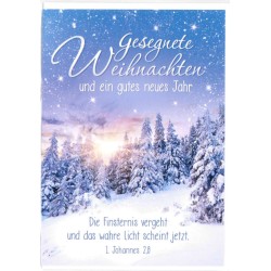 Faltkarte Weihnachten/ Neujahr - Winterwald