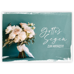 Faltkarte zur Hochzeit - Blumenstrauß