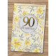 Faltkarte zum 90. Geburtstag - Gelbe Blumen