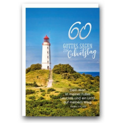 Faltkarte zum 60. Geburtstag - Leuchtturm