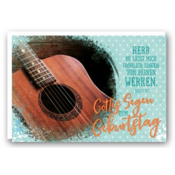 Faltkarte zum Geburtstag - Gitarre