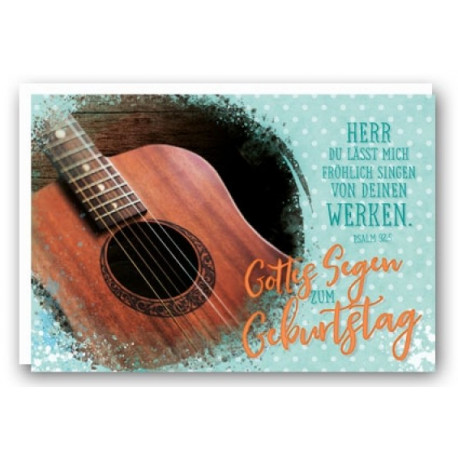 Faltkarte zum Geburtstag - Gitarre