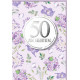 Faltkarte zum 50. Geburtstag - Blüten