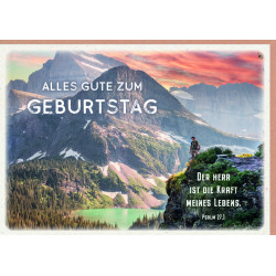 Faltkarte zum Geburtstag - Bergsee