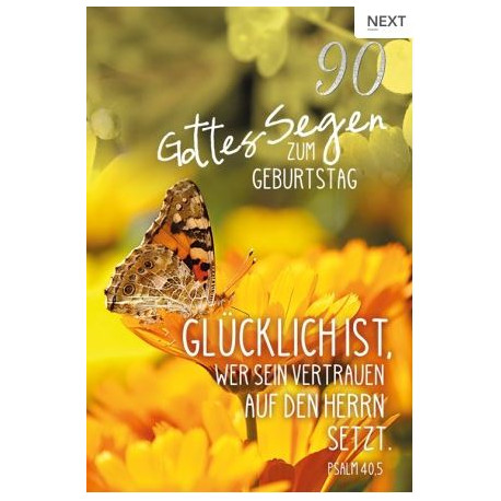 Faltkarte zum 90. Geburtstag - Schmetterling