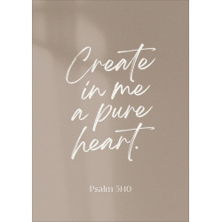 Postkarte - Create in me a pure heart