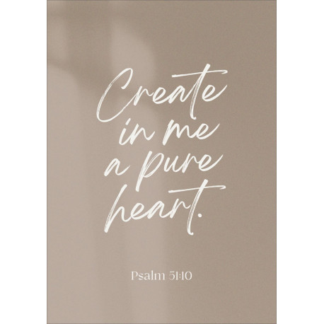Postkarte - Create in me a pure heart