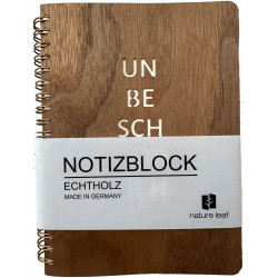 UNBESCHREIBLICH - Notizbuch aus Nussholz