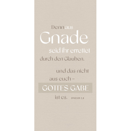 Metalltafel - aus Gnade