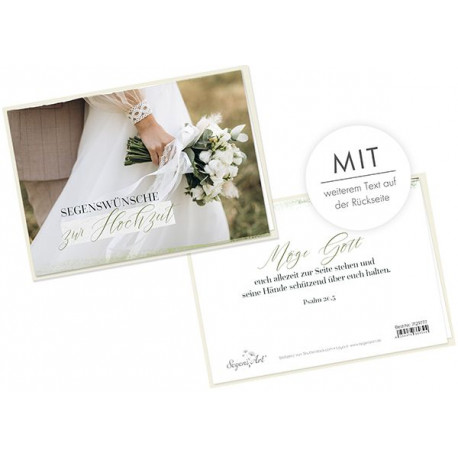 Faltkarte zur Hochzeit - Segenswünsche zur Hochzeit