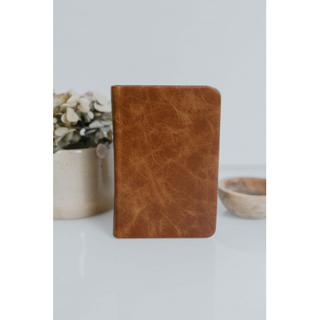 Pocketbibel, Leder Unique Toffee braun, Goldschnitt