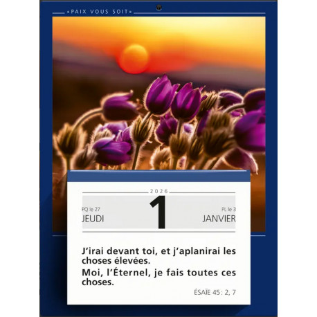 Abreißkalender "Paix vous soit" 2026