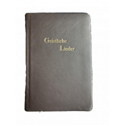 Geistliche Lieder, Rindleder, dunkelbraun, Rotgoldschnitt - groß
