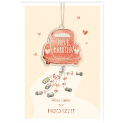 Faltkarte zur Hochzeit - just married