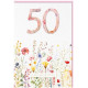 Faltkarte zum 50. Geburtstag - Wildblumen
