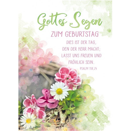 Faltkarte zum Geburtstag - Dies ist der Tag