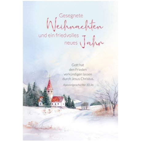 Faltkarte zu Weihnachten/Neujahr - Frieden