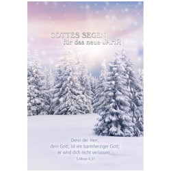 Faltkarte zu Neujahr - Winterwald