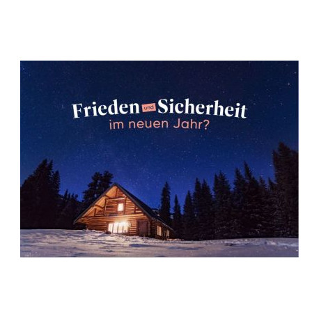 Frieden und Sicherheit im neuen Jahr?