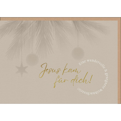 Faltkarte Weihnachten - Jesus kam für dich