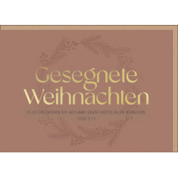 Faltkarte Weihnachten/Neujahr - Gesegnete Weihnachten