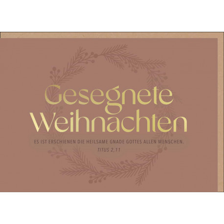 Faltkarte Weihnachten/Neujahr - Gesegnete Weihnachten