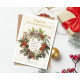 Faltkarte Weihnachten/Neujahr - Weihnachtskranz