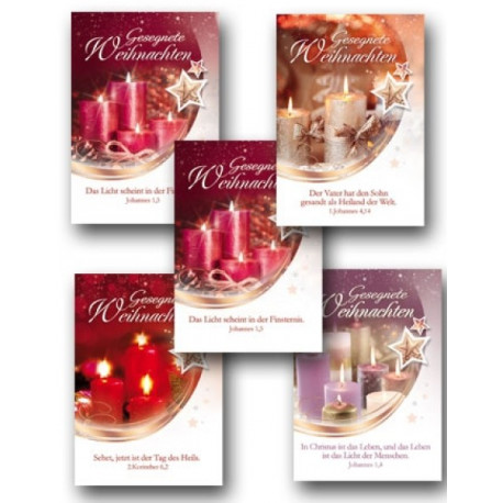 Geschenkanhänger Weihnachten 5-er Pack