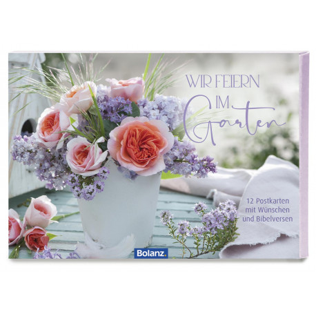 Postkartenbox - Wir feiern im Garten