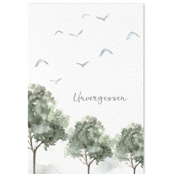 Faltkarte Trauer - Unvergessen