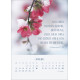 Zarte Blumengrüße 2026 - Tischkalender mit Holzaufsteller
