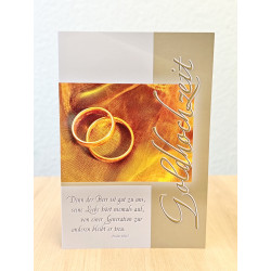 Faltkarte zur Goldhochzeit - Denn der Herr ist gut zu uns